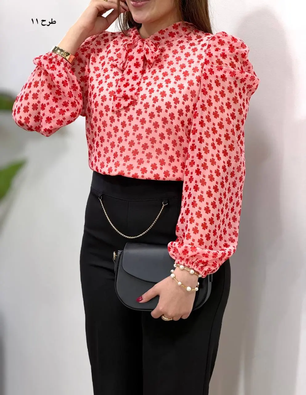 شومیز حریر مجلسی مهلا 4934